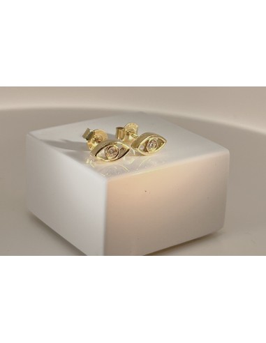 Boucles d'oreilles or jaune 750/1000 diamants naturels vue de face.